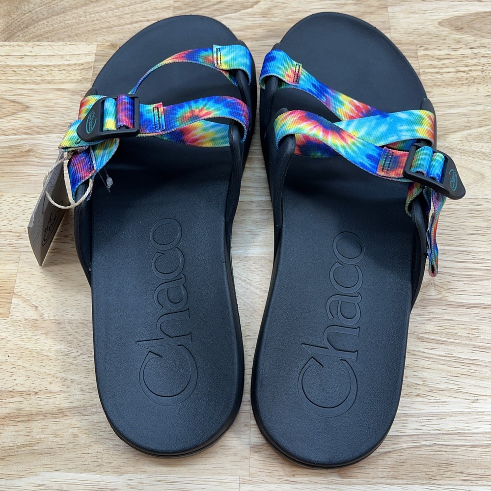 Chaco Chillos Slide Men's Size 14 Sport Sandals Dark Tie Dye JCH108033 Beach - Picture 4 of 7